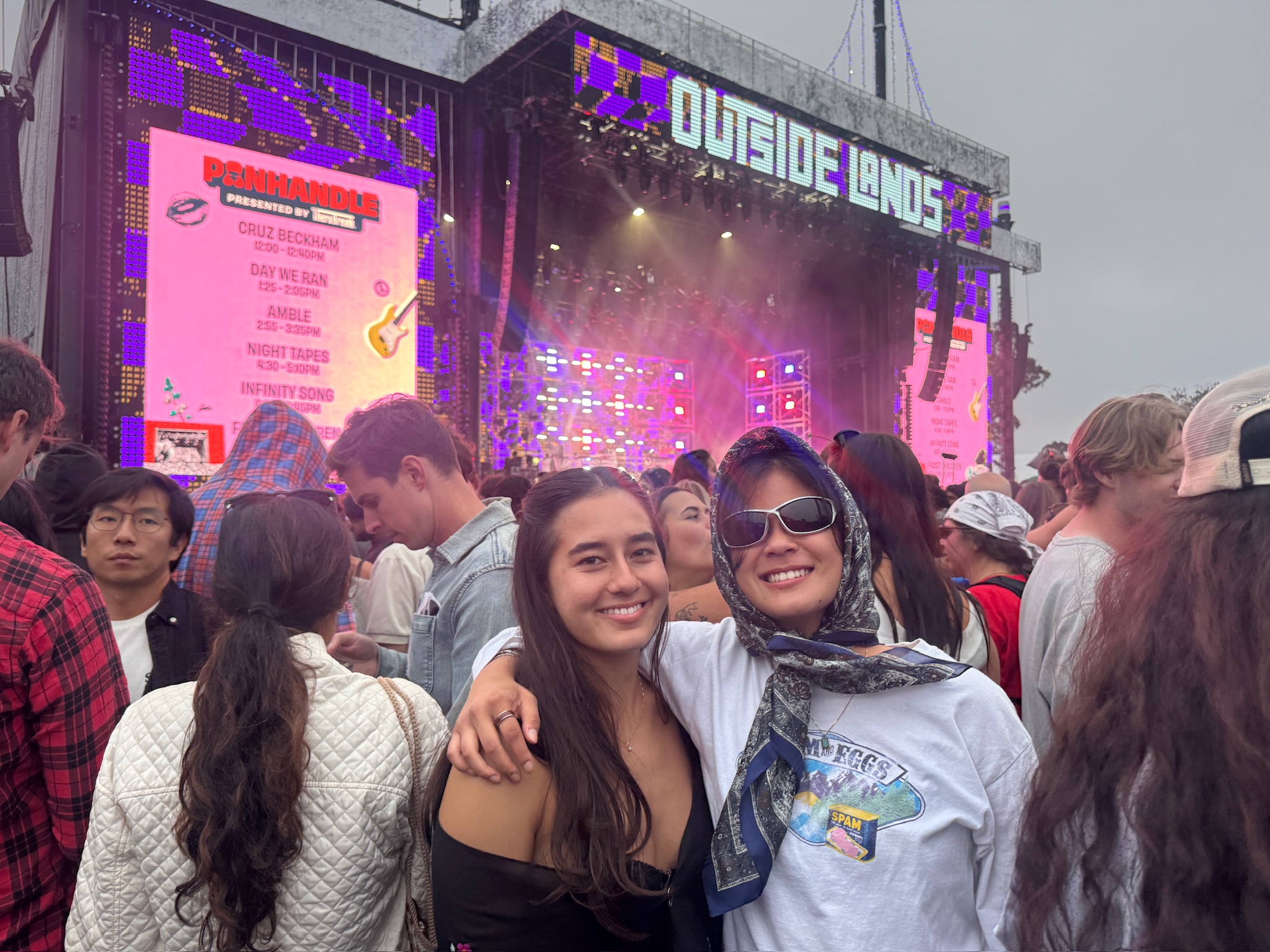Outside Lands music festival with Justine
