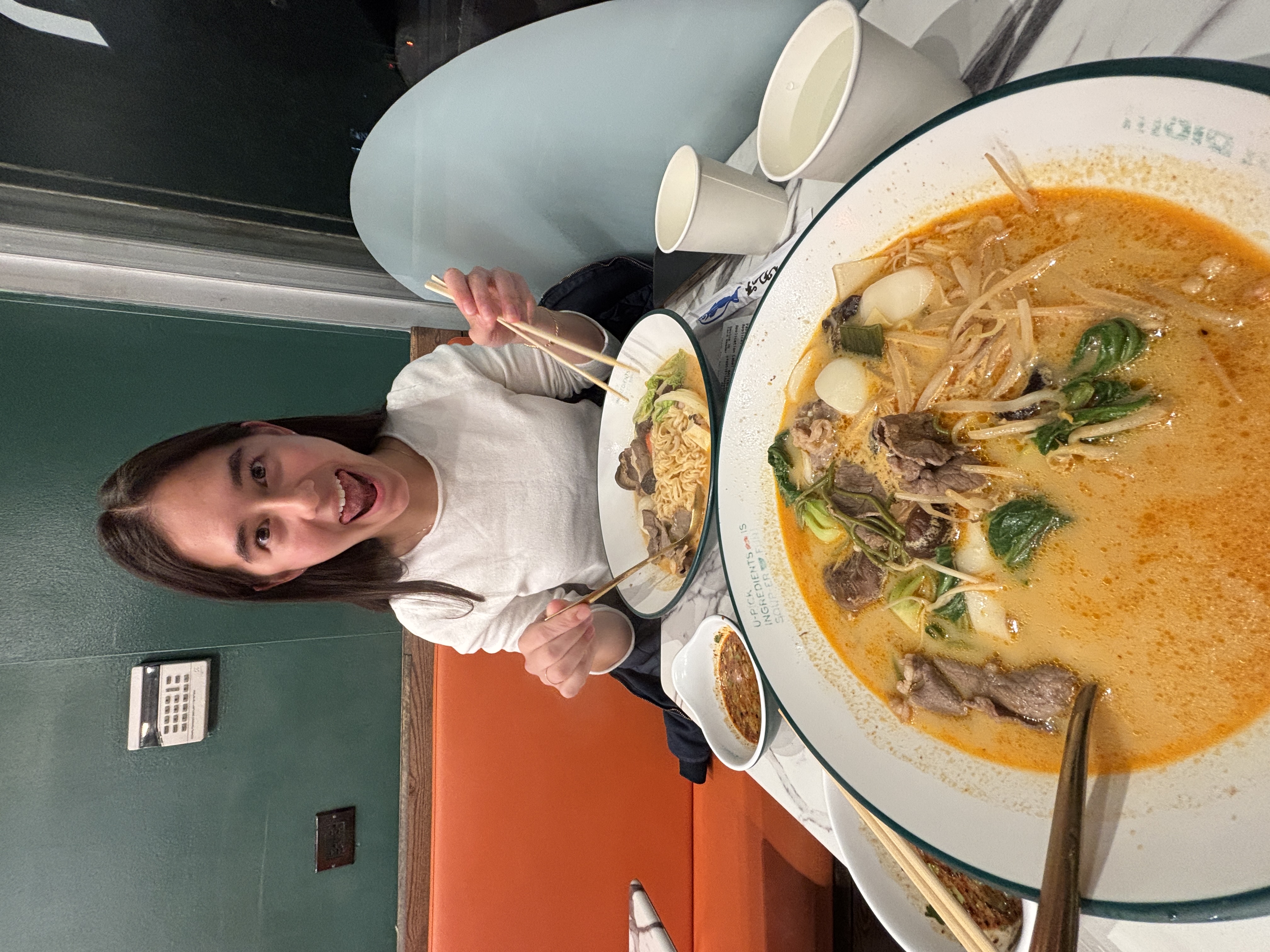 Malatang noodle soup dinner with Justine in NYC