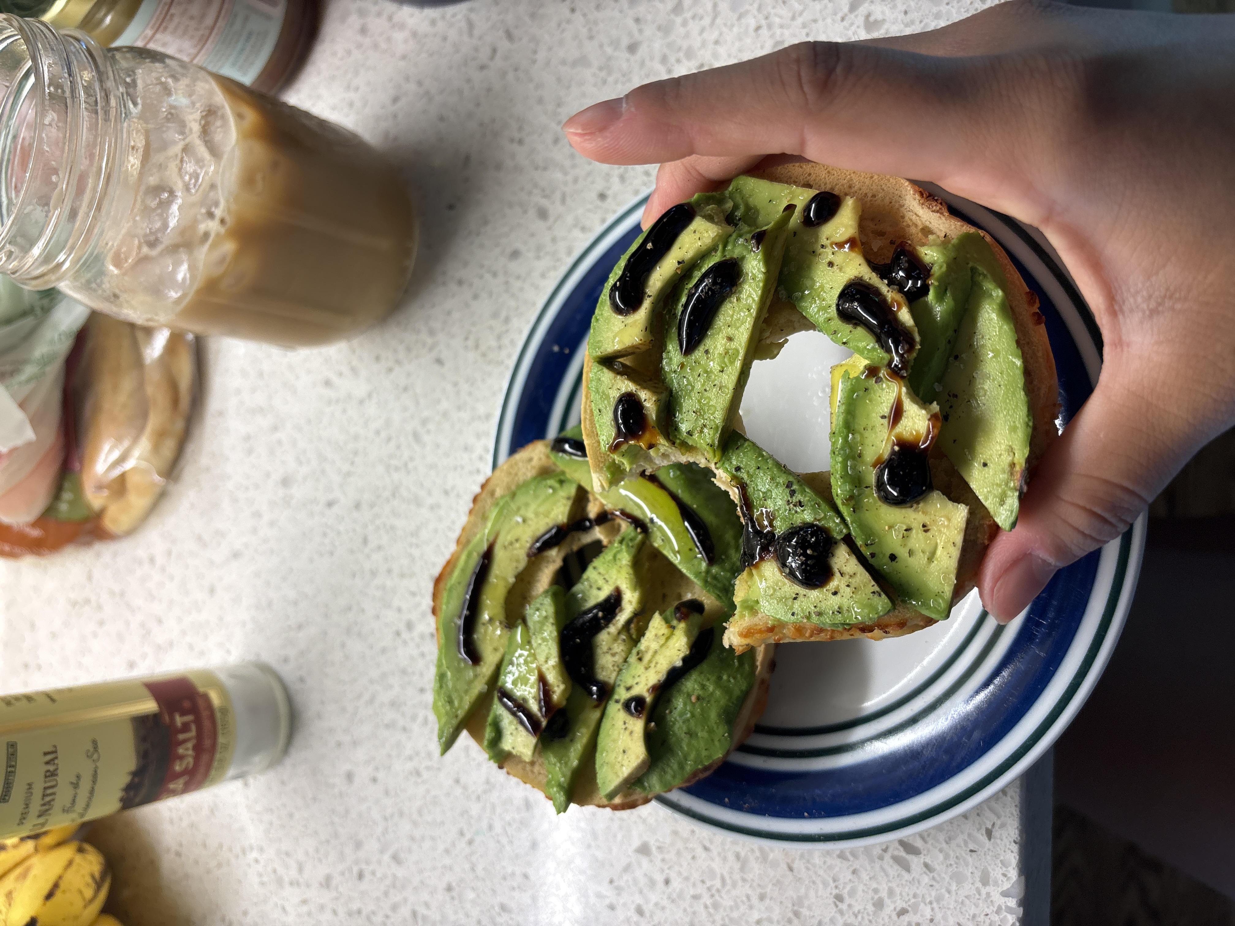avocado breakfast bagel