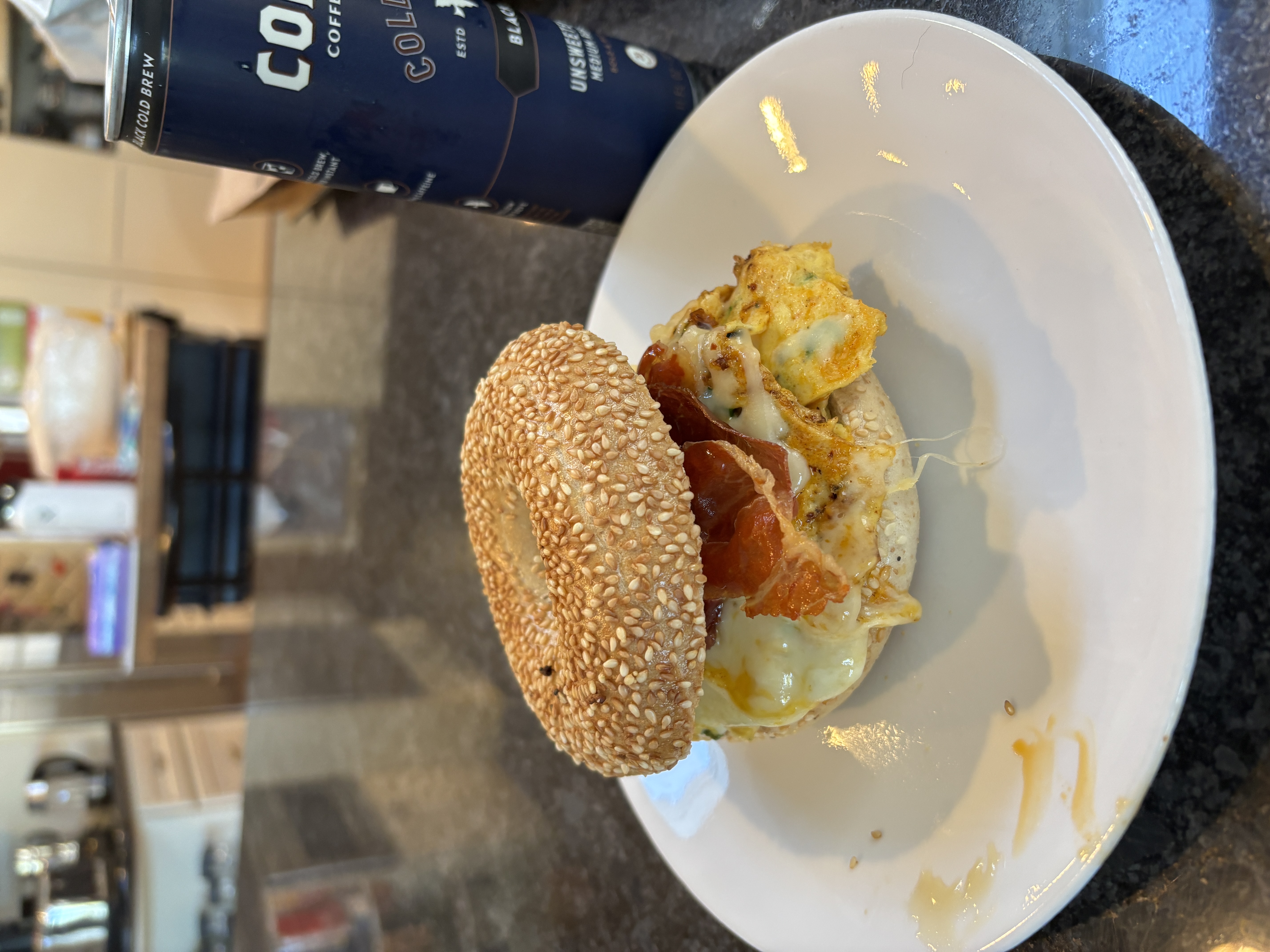 bacon, egg & cheese bagel