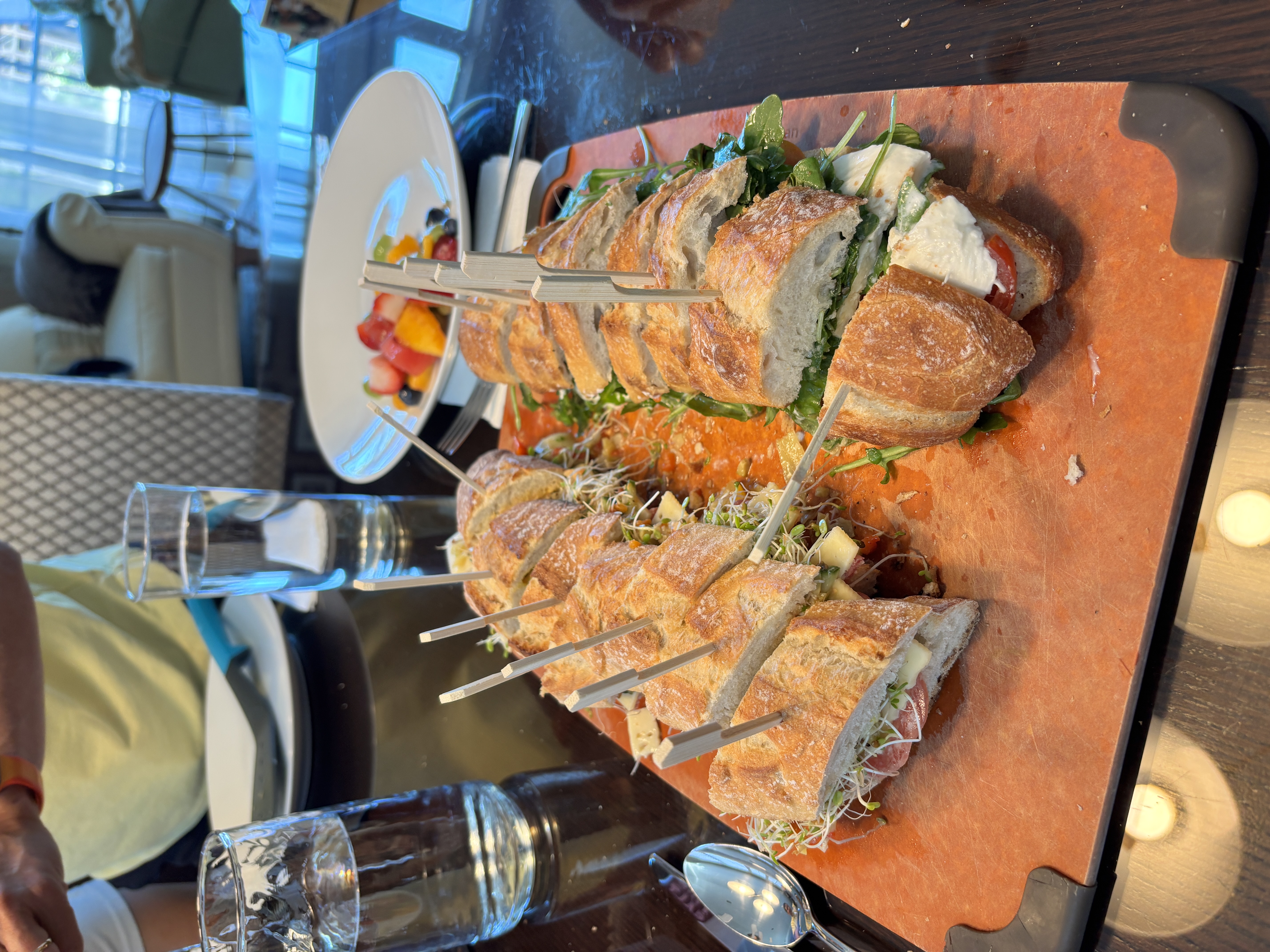 caprese italian sandwich boat