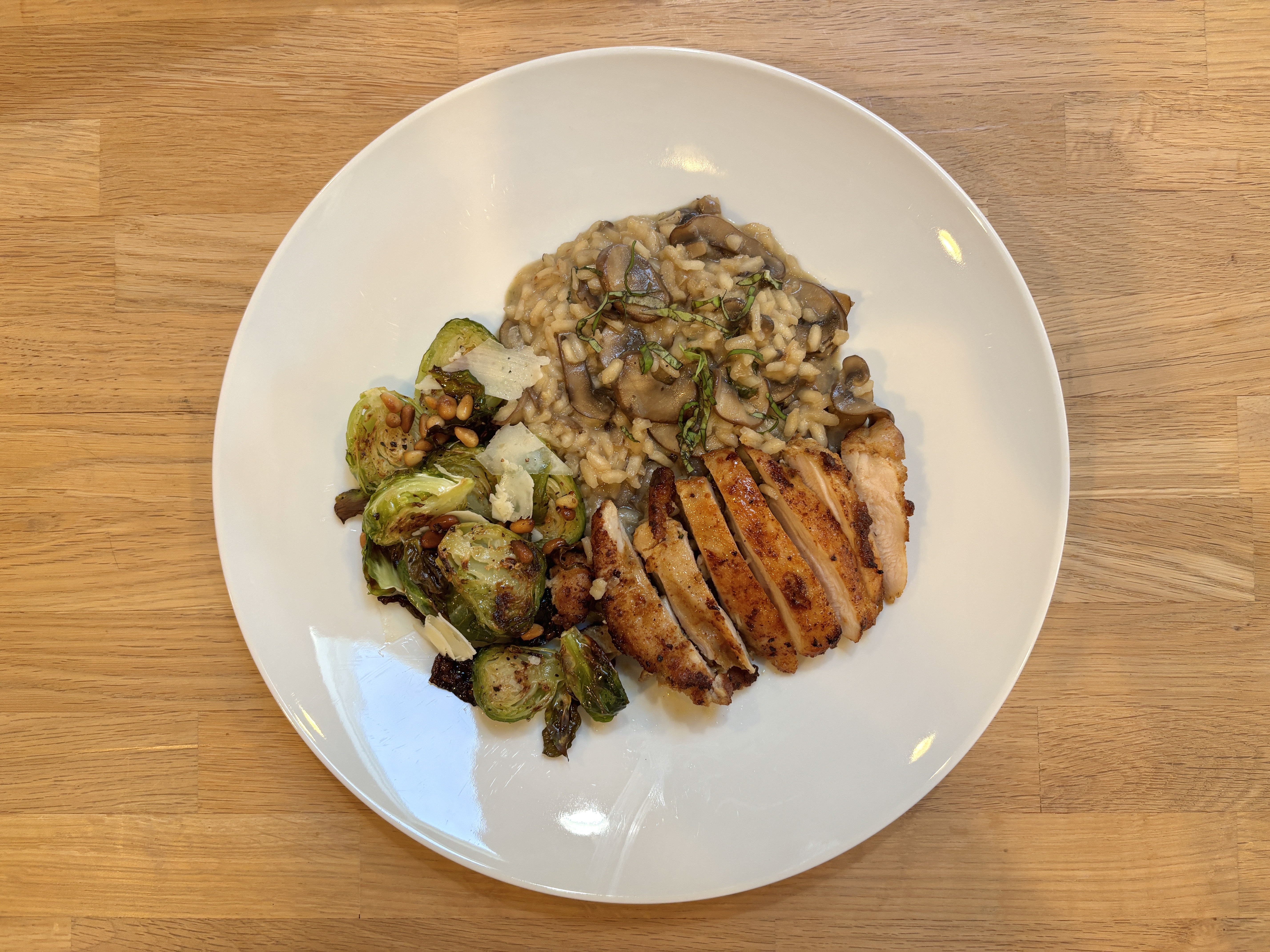 chicken & wild mushroom risotto