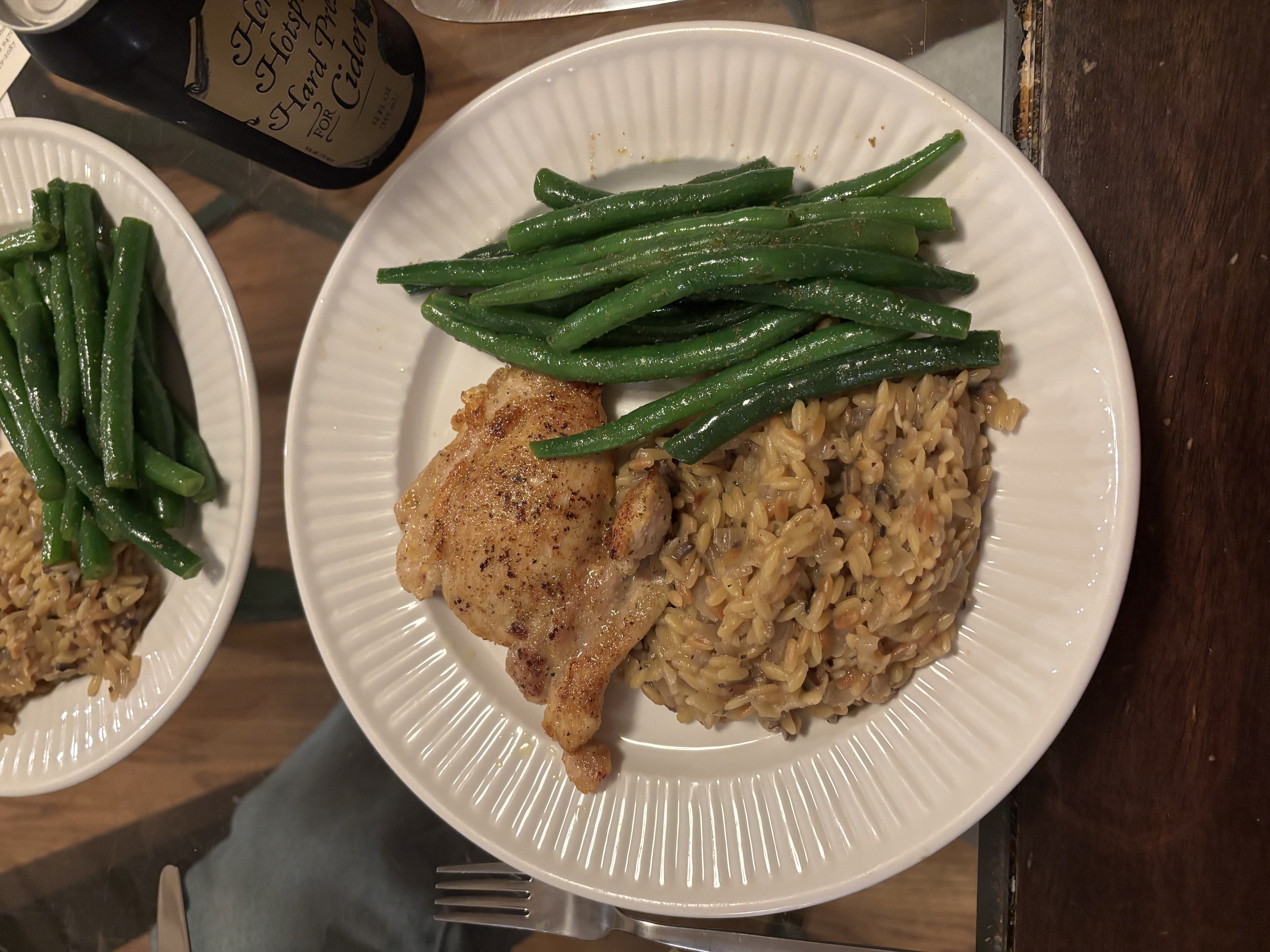 herb chicken & mushroom orzo