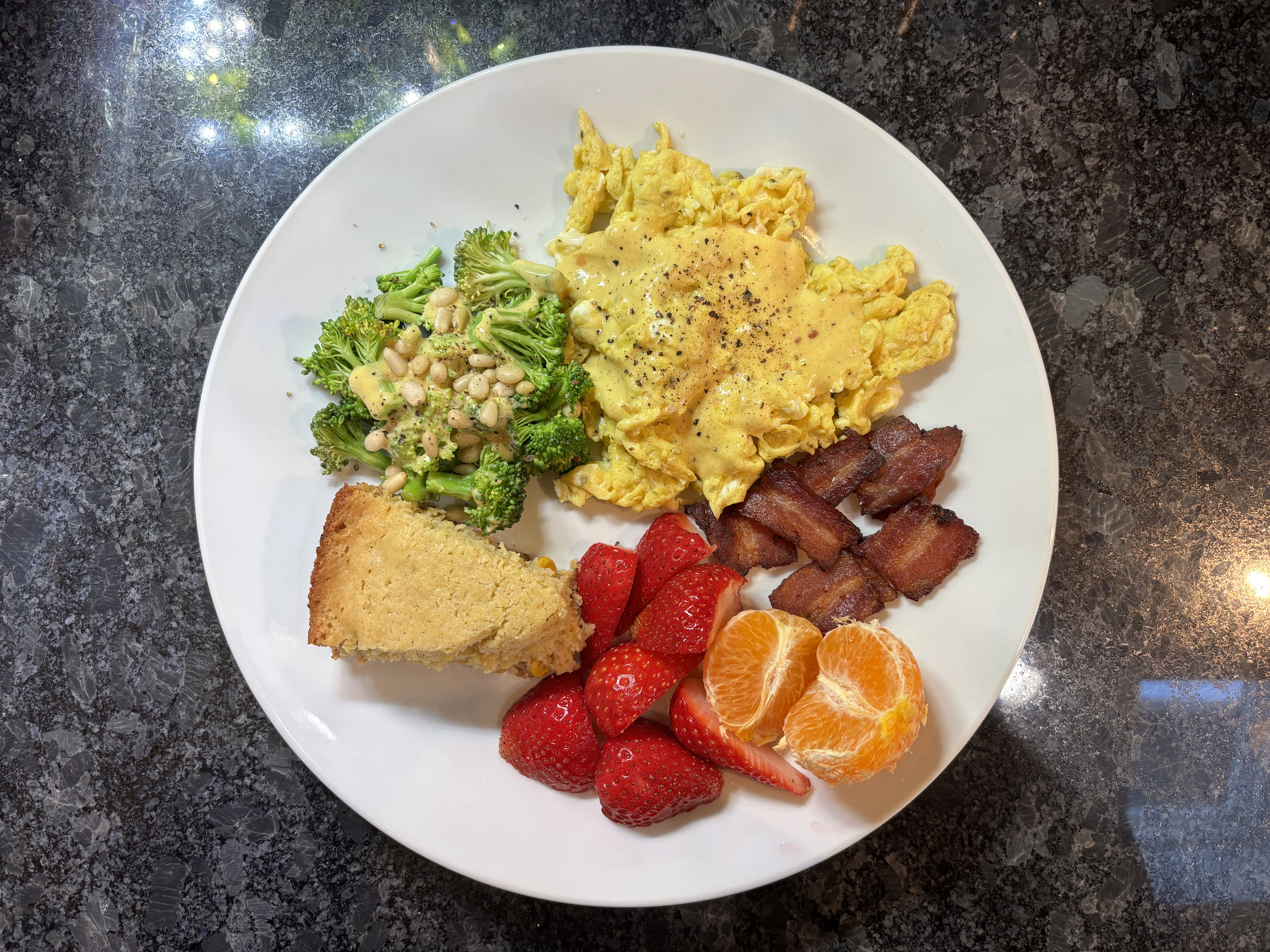 brunch board with eggs hollandaise