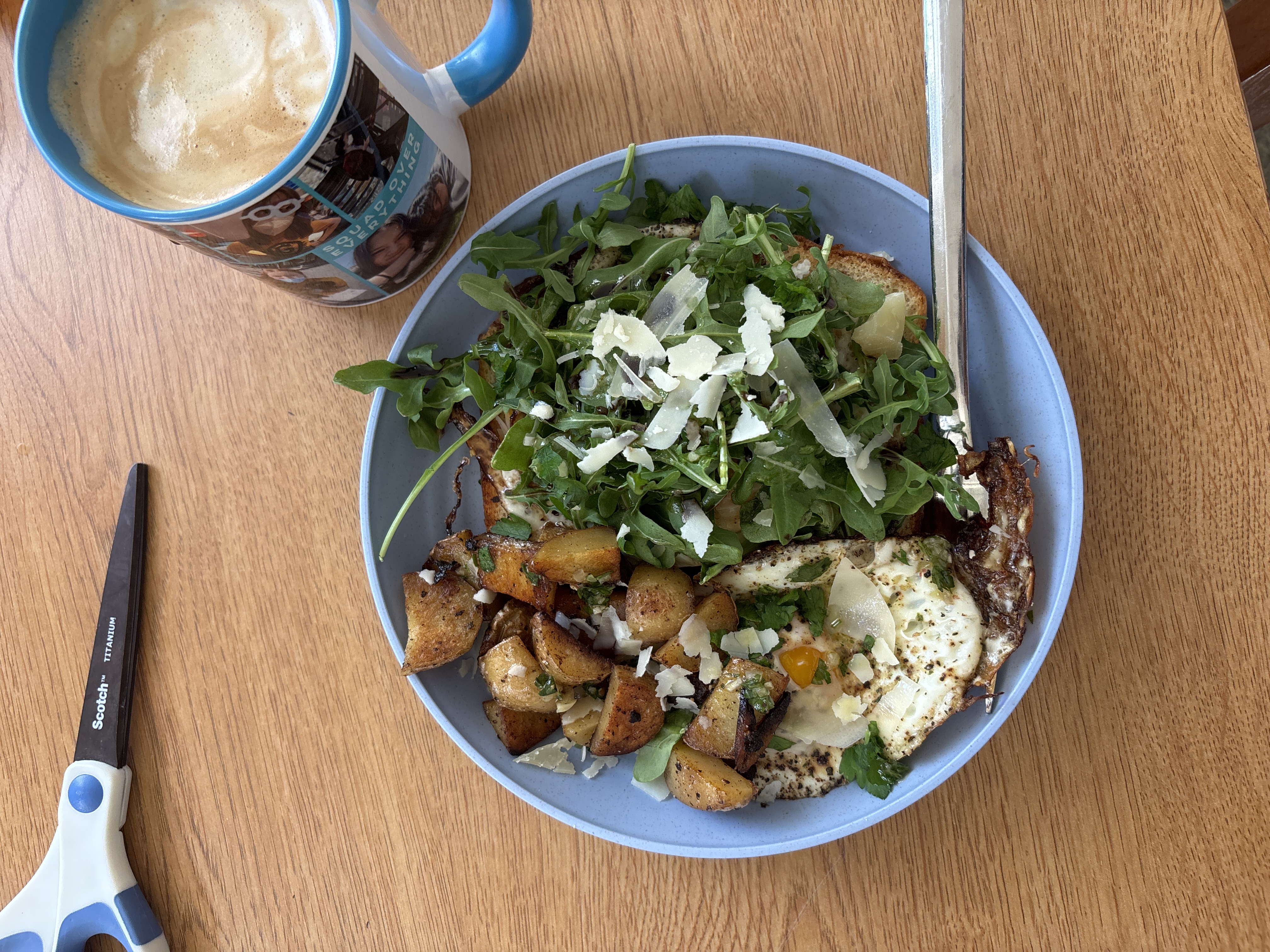 fried egg & crispy breakfast potatoes