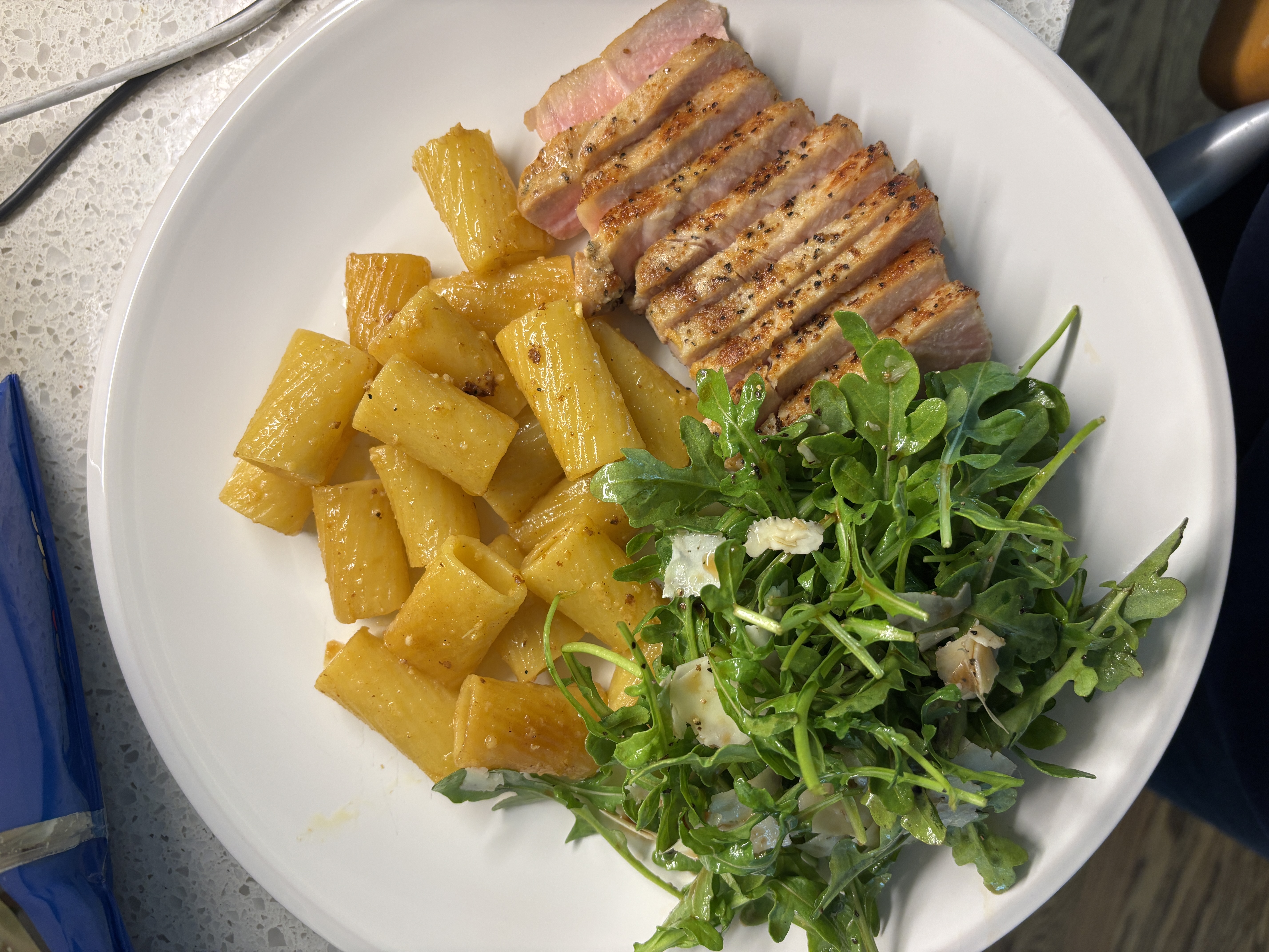 pork chops & lemon pesto rigatoni