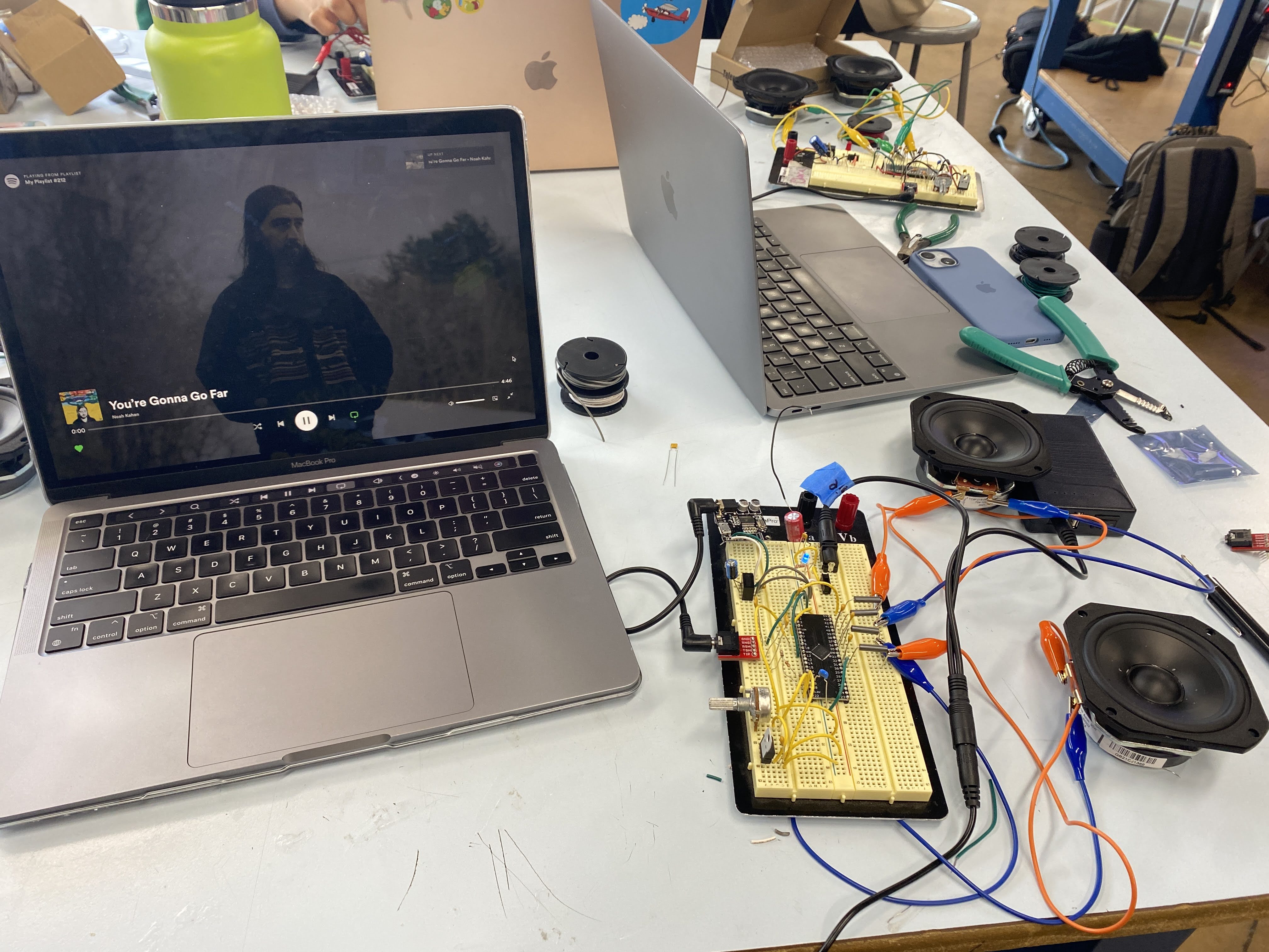milk speaker breadboard