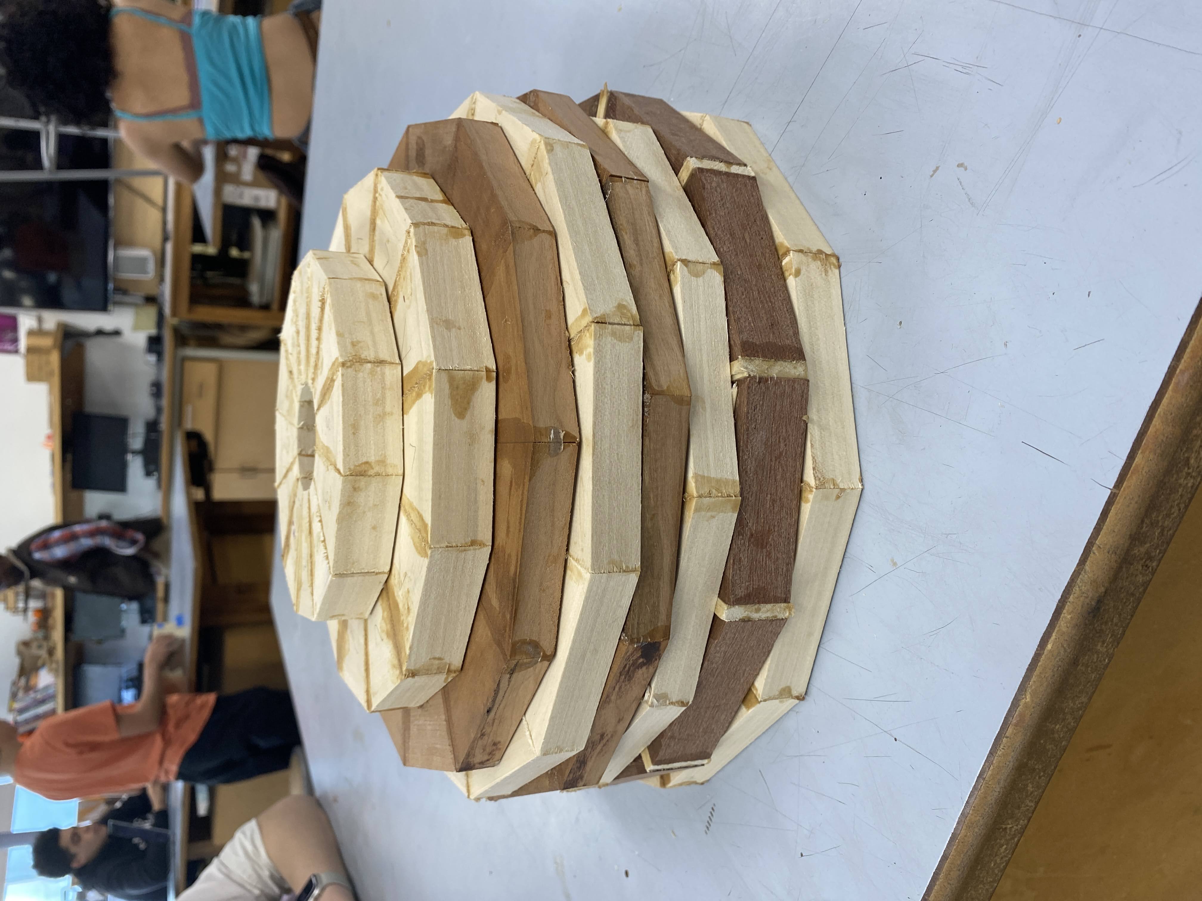 segmented bowl glued